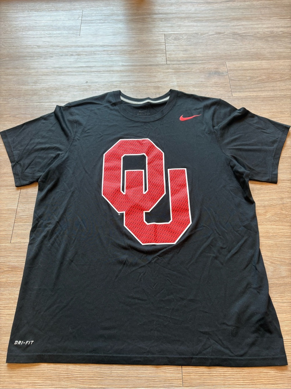 Oklahoma Sooners OU Nike Dri-FIT T-Shirt Black Men's Size Large